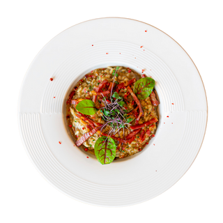 Risotto z borowikiem i pancetta w sosie kremowym