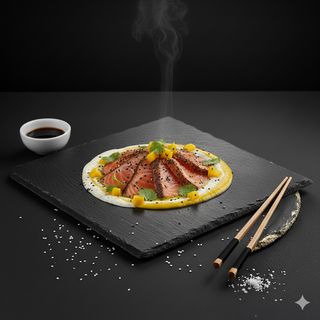 Tataki di salmone (mango)