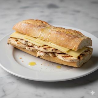 Bocadillo De Pollo Y Queso