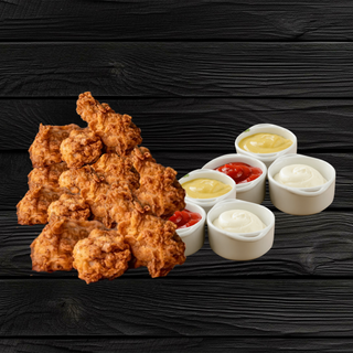 Кофа Пилешки Крилца 50 броя + 5 соса