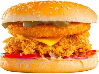 Tasty chicken burger + patatine fritte + bibita a scelta