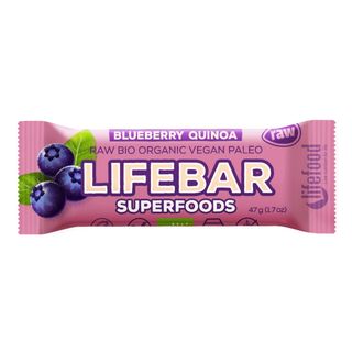 Baton z jagodą i quinoa raw bezglutenowy BIO 47 g - Lifefood