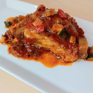 Bacallá desalat  fregit amb Xamfaina (350 G.)