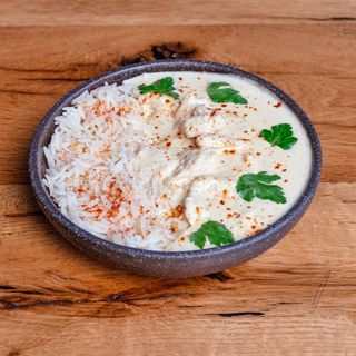 Chicken curry with basmati rice