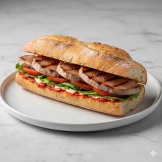 Bocadillo De Lomo A La Plancha