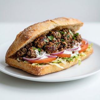 Bocadillo De Carne Picada (Kefta)