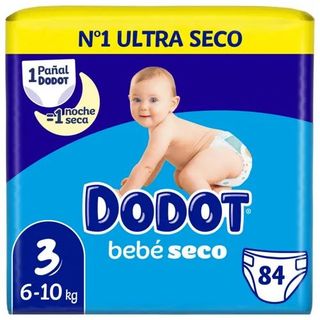 Pañales Talla 3 Dodot Bebe Seco Jumbo 84 Uds.
