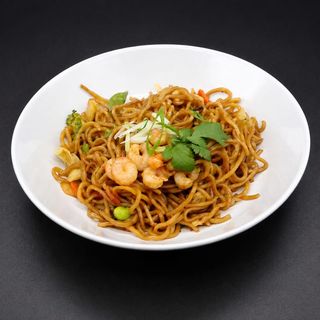 Yakisoba con gambas