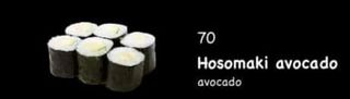 Hosomaki avocado - 6 pezzi