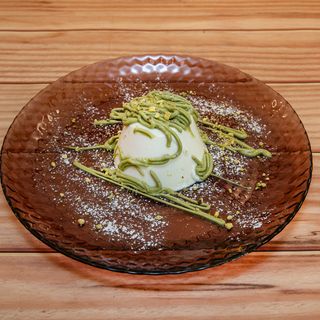 Pannacotta Con Crema De Pistacho Italiano