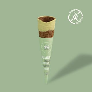 Cono glassato al pistacchio