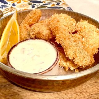 Тигрові креветки у фритюрі