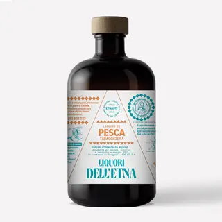 Liquori dell'Etna - Liquore di pesca tabacchiera 0,5 lt