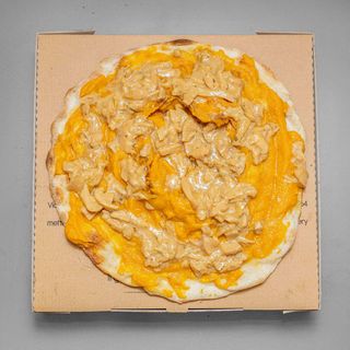 Pinsa tonda crema di zucca e funghi porcini