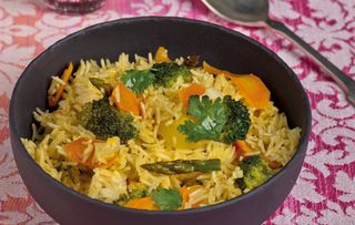 Vegetales biryani