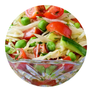 Салат з капусти і зеленим горошком стандарт (230г)