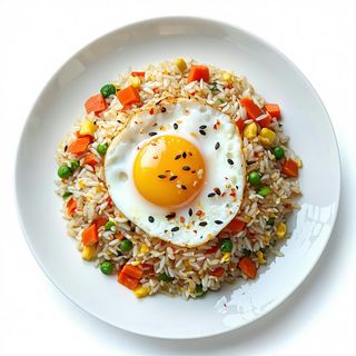 Riso con verdure e uova