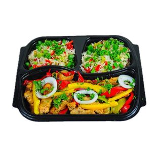 ბრინჯი ბოსტნეულით 200გრ, ქათმის ფახიტოსი 200გრ