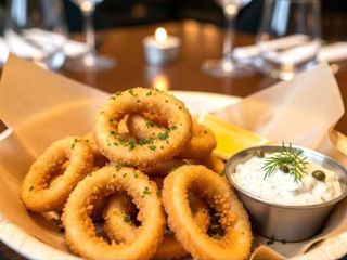 Кільця кальмарів в Панко з соусом Тар- тар (175g)