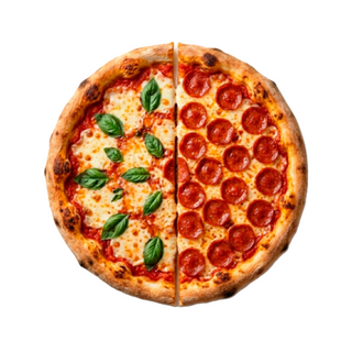 Pizza Mitad Y Mitad (28 Cm.)