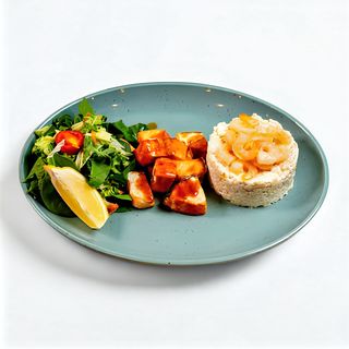 Meniu cu somon teriyaki