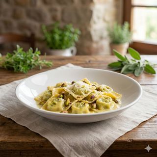 Pasta Rellena De Pistacho Y Queso