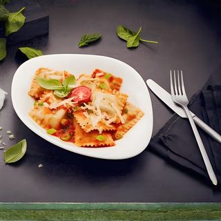 Ravioli ricotta con spinaci