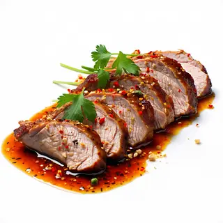 Pato Asado Con Salsa Dorada Pekín