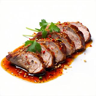 Pato Asado Con Salsa Dorada Pekín