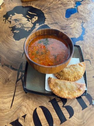 Харчо с чебуреками 