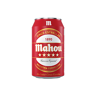 Cerveza Mahou 5 Estrellas Lata (330 Ml.)