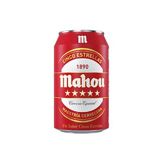Cerveza Mahou 5 Estrellas Lata (330 Ml.)