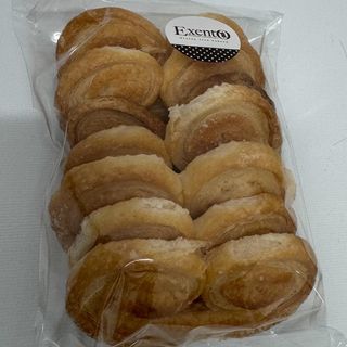 Paquete de 5 mini palmeritas de azúcar sin gluten y sin lactosa.