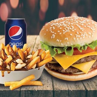 Double cheese burger Menu