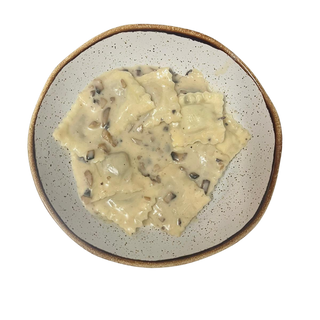 Pasta Amb Cremós De Xampinyons I Cruixent D'ametlla