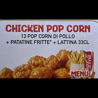Menu chicken popcorn
