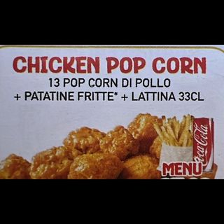 Menu chicken popcorn