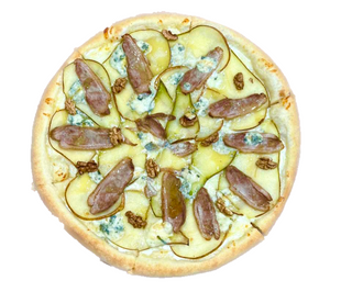 Піца з грушею, сиром дорблю і філе качки 650г