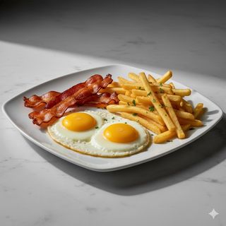 Plato De Huevos Con Bacon