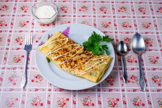 Блин с мясом