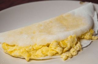 Tapioca de ovos mexidos 