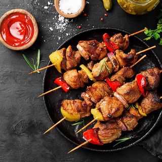 Шашлычки с овощами