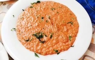 Risotto con crema di scampi