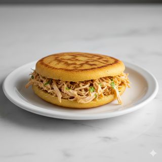Arepa Con Pollo Mechado