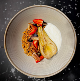 Granola cu pară caramelizată