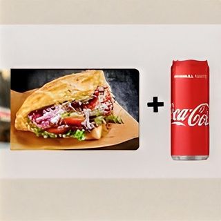 Дюнер в СЕЛСКА питка (450г) + кока кола (330мл)