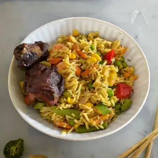 4 Spoons of Fried Rice & 4 Beef