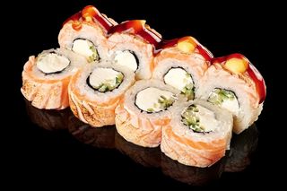 Рол Філадельфія гриль під сирним соусом (8шт/250г)