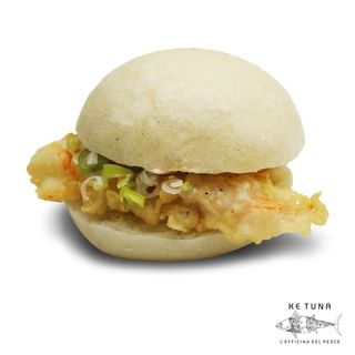 Bao con gambero in tempura