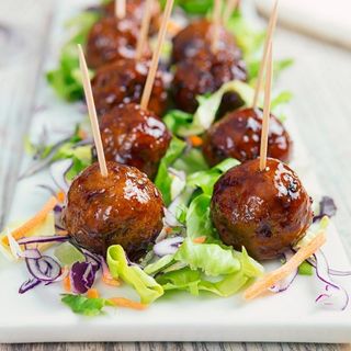 Meat balls with  side(chips/mokimo/guacamole/kachumbari/coleslaw/spaghetti)